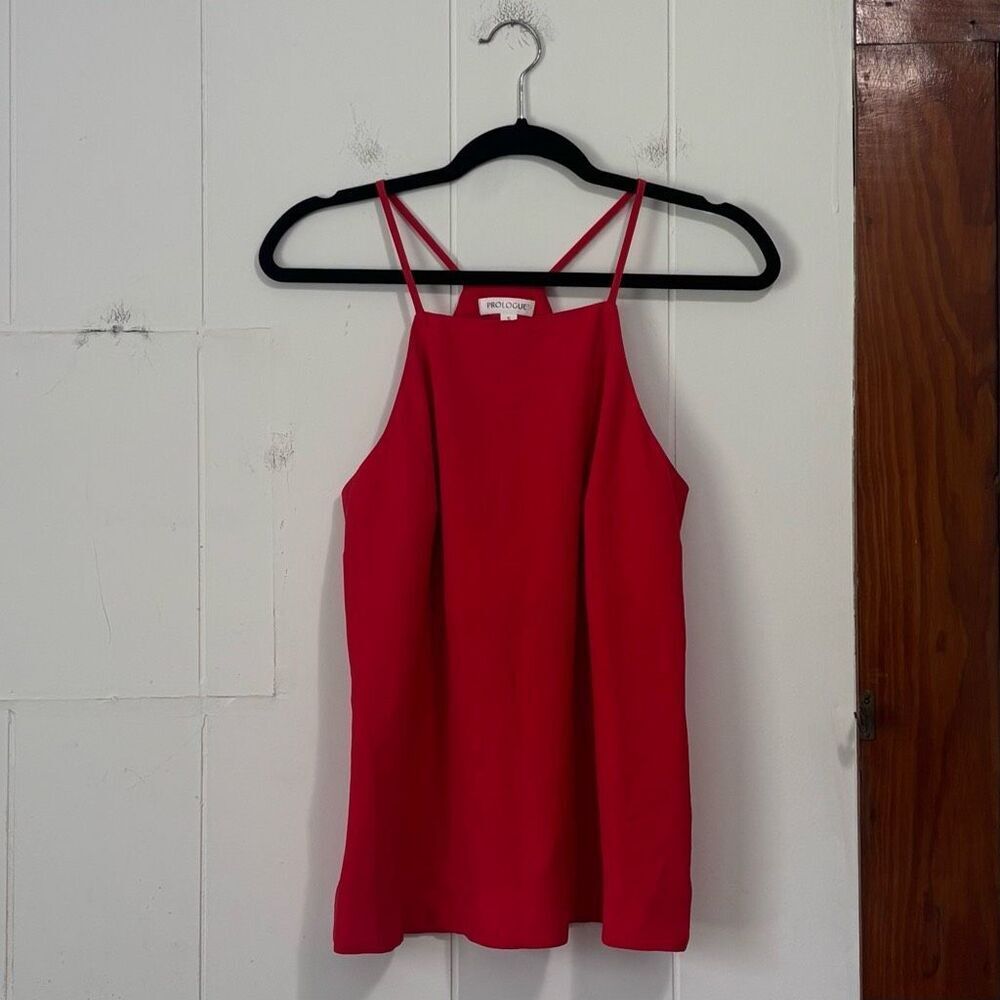 Prologue Red High Neck Dressy Tank Size Small